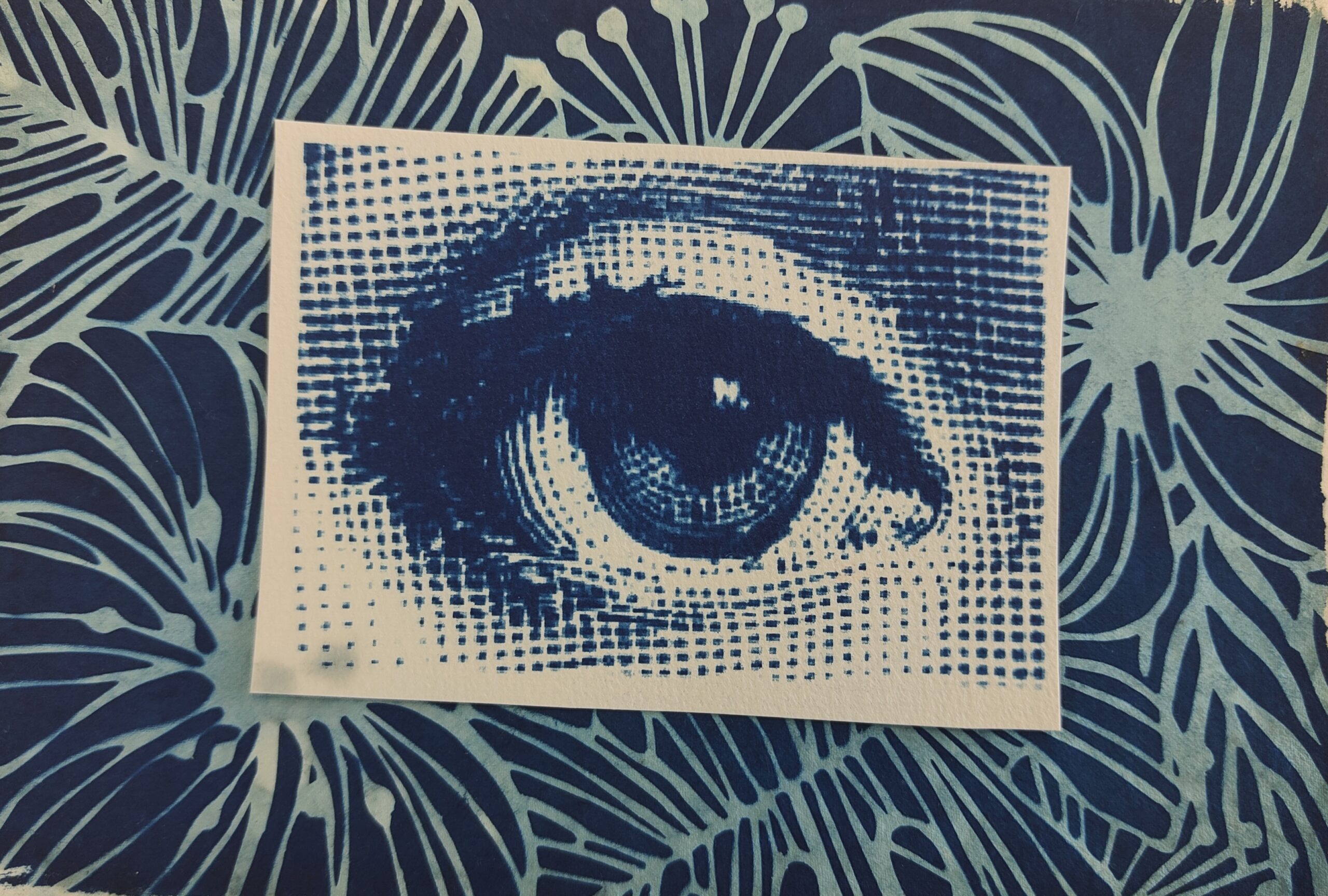 Cyanotype print op papier